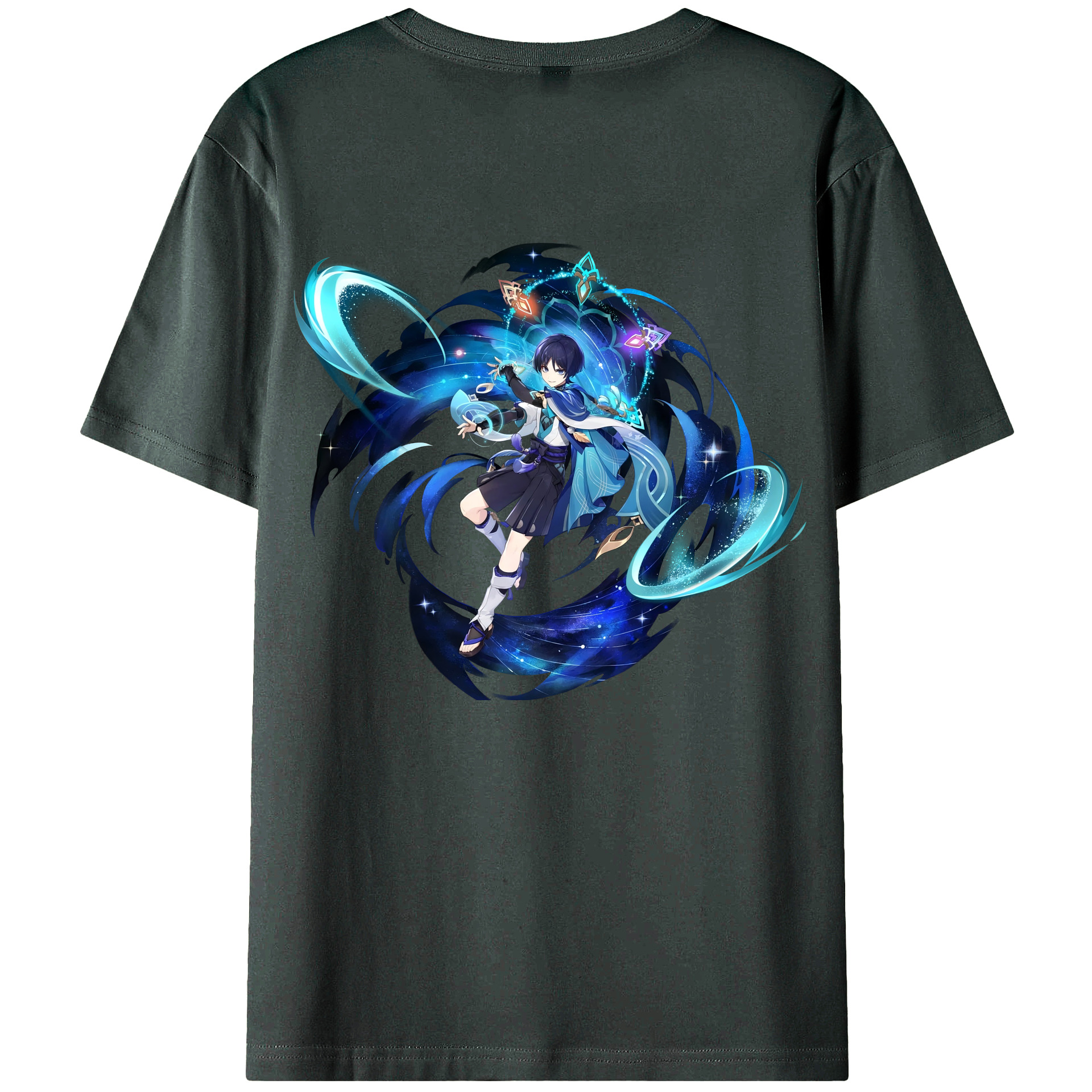 げんし神 さんペい genshin Sanpei 綿100％ メンズ半袖Tシャツ（バックプリント） 通気性